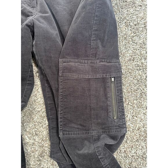 eileen fisher womens 14 corduroy skinny pant zipper pockets cargo utility brown - Picture 11 of 14